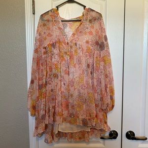 70’s Pink Floral Dress